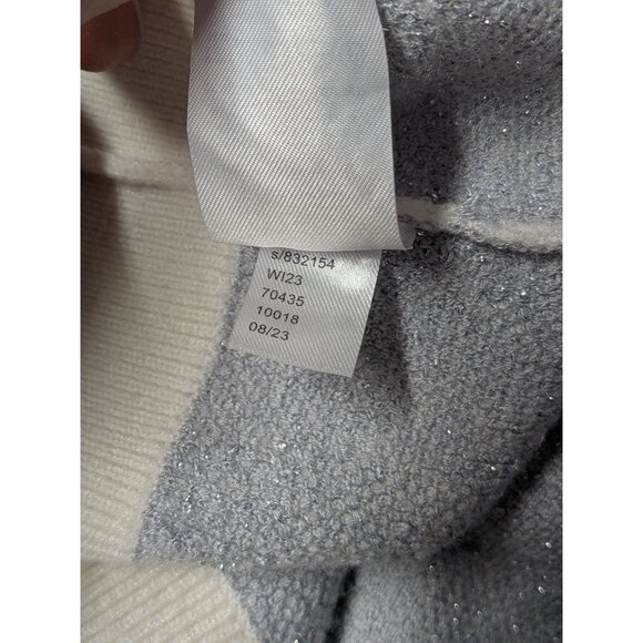 Ann Taylor Mock Neck Jacquard Floral Knit Sweater Size M Pullover Cottage Cozy - Picture 11 of 11